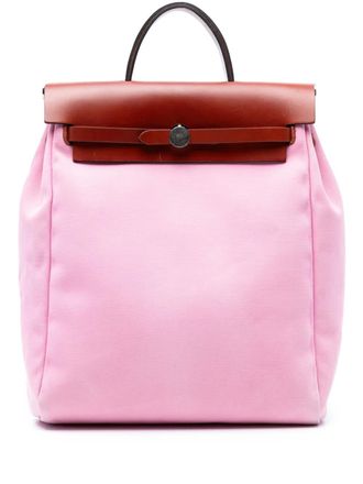 Herm&egrave;s 2021 Toile Herbag GM backpack - Marrone