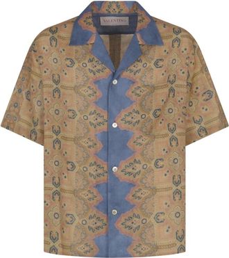 Valentino Heren, Overhemden, Veelkleurig, Maat: XL Linnen