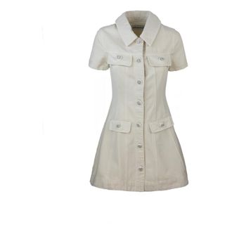 Self Portrait Dames, Jurken, Wit, Maat: S Denim