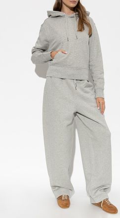 Ami Cotton Sweatshirt With Embroidered Logo, Womens, Grey
