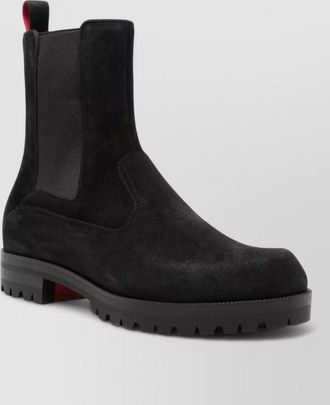 Christian Louboutin suede leather chelsea boots