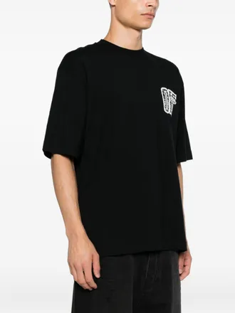 Off-white Logo-Print Cotton T-shirt - Black