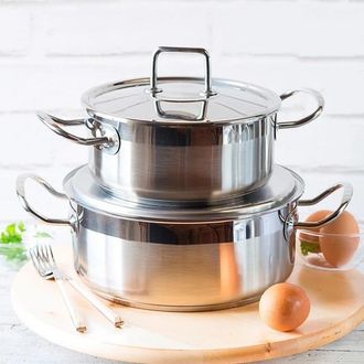 Bra Cacerola 26cm Con Tapa Induccion Inox Bra
