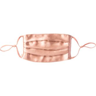 Slip Pure Silk Adult Pleated Face Covering in Rose Gold at Nordstrom