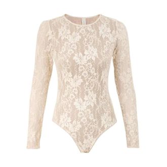 Zimmermann Full-Body, female, Beige, S, Longsleeve Lace Bodysuit