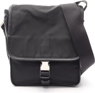 Prada VIAGGIO Nylon Saffiano Leather Shoulder Bag