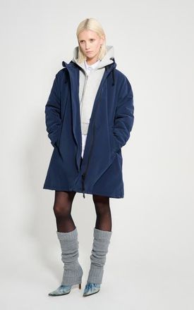 Stutterheim Mosebacke Matte Winter Coat in Navy at Nordstrom, Size Small