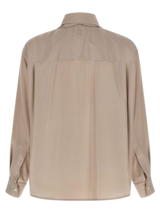 Loewe Silk Draped Shirt - Beige