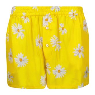 Moschino Short Shorts, female, Yellow, S, Daisy Print Short Dress