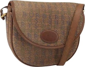Burberry Pre-owned Cross Body Bags, female, Brown, Size: ONE SIZE Pre-owned Canvas Shoulder Bag