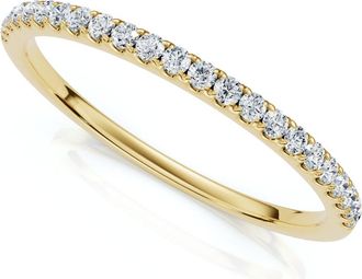 Pompeii3 1/4Ct Diamond Wedding Ring Prong Set Stackable Anniversary Band Gold Lab Grown