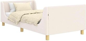 vidaXL Cama Para Ni&ntilde;os Con Cabecero Crema 80 X 200 Cm Tela De Oveja Vidaxl