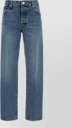 Frame Denim denim straight leg five pocket belt loop jeans