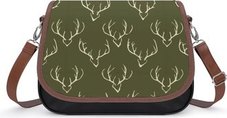 Generic Deer Antlers Womens Crossbody Bag Fashion Shoulder Handbags Message Tote Bag with Adjustable Strap