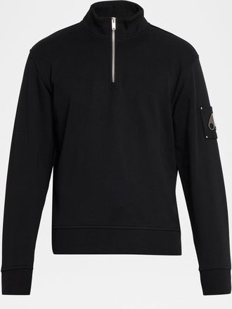 Moose Knuckles Mens Hartsfield Quarter-Zip Sweatshirt