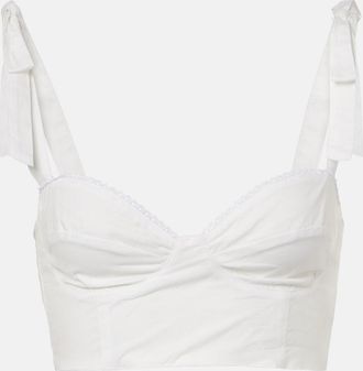 Bananhot Alba cotton poplin crop top