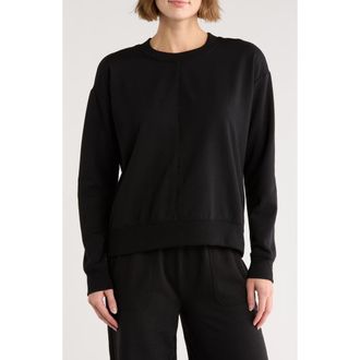 Splendid Velvet Trim Sweater in Black at Nordstrom Rack, Size X-Large