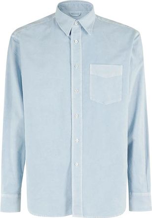 Aspesi Casual overhemd - Heren - Casual Overhemden - Blauw - M - Katoen - Overhemden