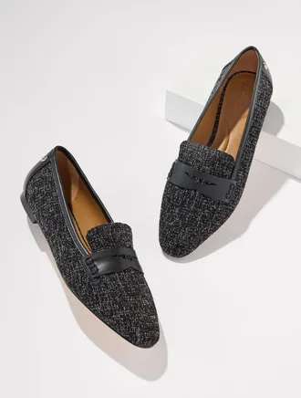 Talbots Erin Loafers - Tweed - Black/White - 10 1/2 M Talbots