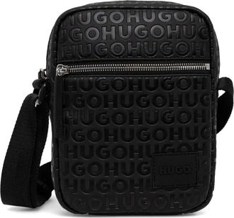 HUGO BOSS Borsa messenger con logo - Nero