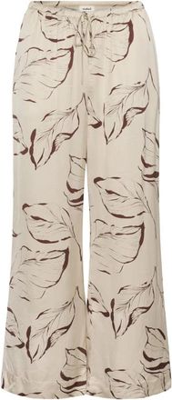 Soaked In Luxury Broeken, Dames, Beige, XS, Clero Flared Printed Pants