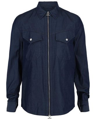Ferragamo Denim Zipper Shirt