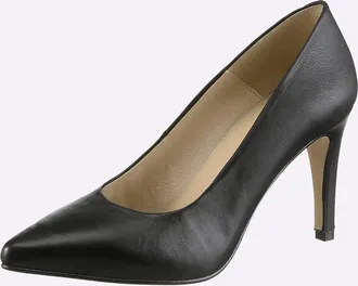 Heine Pumps HEINE, Damen, Gr. 35, schwarz, Glattleder, Leder, Schuhe Pumps