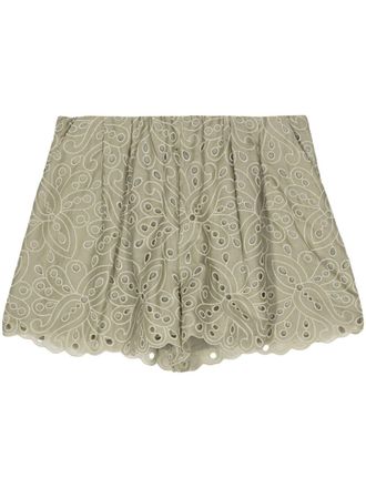 Dice Kayek Shorts in pizzo sangallo - Verde