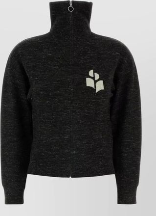 Isabel Marant melange zip-up high-neck cardigan