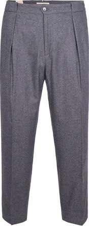 BRIGLIA 1949 Grey Prince Of Wales Wool-Blend Pants