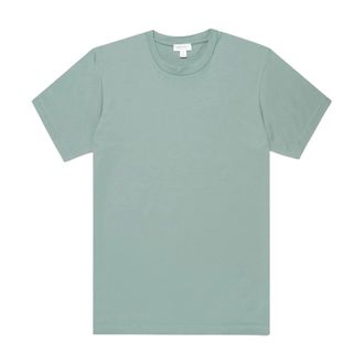 Sunspel Hombre, Camisetas, Verde, Talla: 2XL