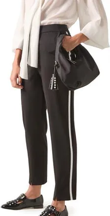 L.k. Bennett Zig Side Stripe Pants in Black Multi at Nordstrom Rack, Size 10