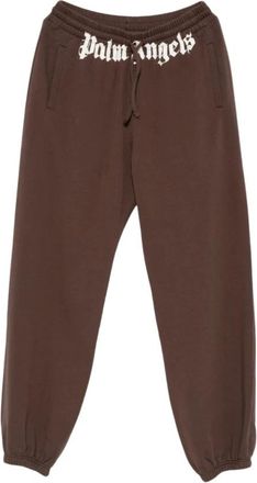 Palm Angels Classic Logo Track Pants - Heren - Sweatpants - Bruin - S - Polyester - Broeken