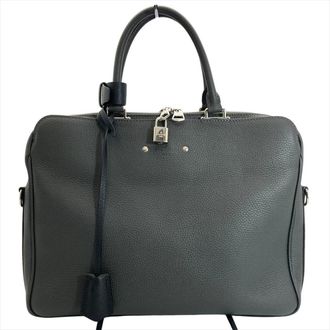 Louis Vuitton Gray Leather Briefcase (Pre-Owned)