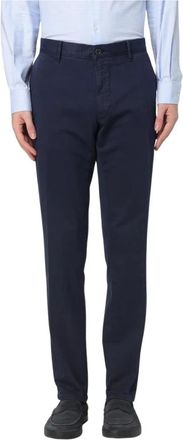 Incotex Broeken, Heren, Blauw, W32, Slim Fit Groene Chinos Broek