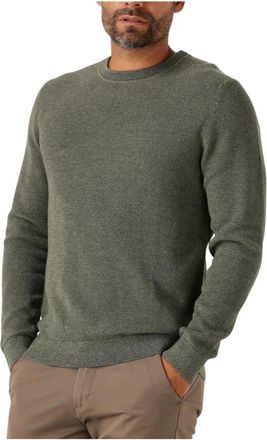 Selected Groene Gebreide Crew Neck Trui - Heren - Ronde hals truien - Groen - XL - Katoen - Truien & Vesten