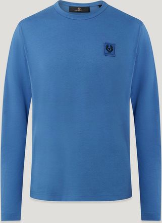 Belstaff Long Sleeved T-shirt Mens Cotton Jersey Marine Blue Size 2XL