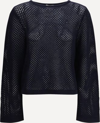 Allude Maglione girocollo a barchetta traforato Woman M