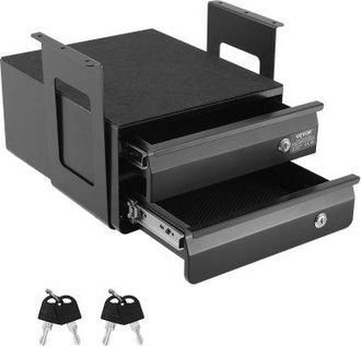 OEM Cajones Deslizables Debajo Del Escritorio Con Cerradura 2 Capas Caj&oacute;n Extra&iacute;ble Montado Debajo De Mesa Organizador De Almacenamiento Oculto De Escrito