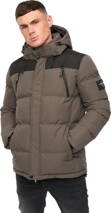 Crosshatch Mens Menray Jacket (Olive) - Size X-Large