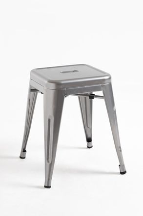 Regalos Miguel Pack 4 Taburetes color gris metalizado en acero reforzado