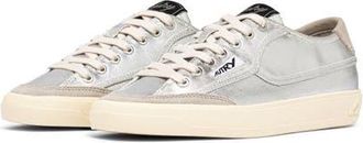 Autry Windscape Low Leather Sneaker in Silver at Nordstrom, Size 37