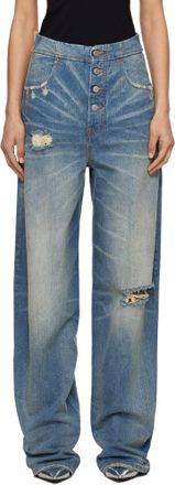 【COSYHARU】Tornado Dekki Wide Denim DIMC Jeans Unisex Blue S - POIZON