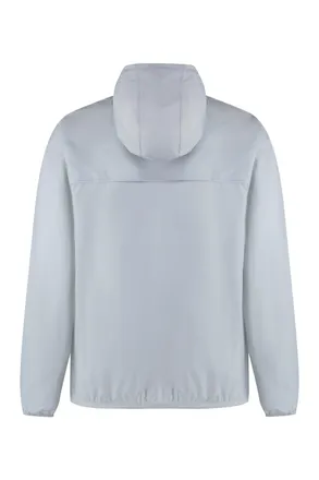 K-Way Mens Le Vrai 3.0 Claude Hooded Nylon Jacket Gray Polyamide Raincoats Coat