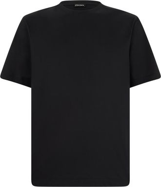 Ermenegildo Zegna Black Cotton T-shirt