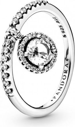 Pandora Timeless Clear Dangling Round Sparkle Ring