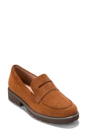 Cole Haan Gwendolyn Penny Loafer in Chestnut Tobacco Suede at Nordstrom Rack, Size 5.5