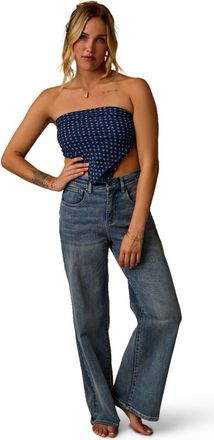 Carve Designs Gauze Bandana in Indigo Floral at Nordstrom