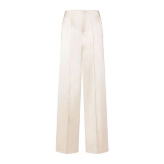 Philosophy di Lorenzo Serafini Wide Trousers, female, Beige, XS, Wide Satin Trousers