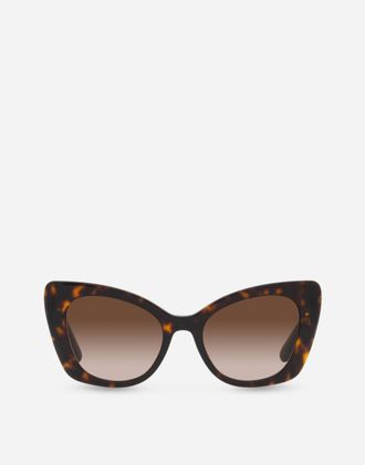 Dolce & Gabbana Dg Crossed Sunglasses - Woman Icons Havana Onesize